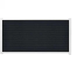 Hot C-Wood Zelfbouw schutting composiet Rhombus Triple antraciet - wit alu accessoires (180 x 90 cm)
