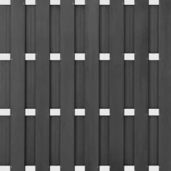 Best C-Wood Zelfbouw schutting composiet Bari antraciet met blank alu accessoires (180 x 180 cm)