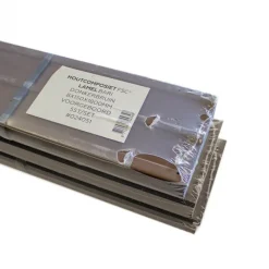 New C-Wood Zelfbouw schutting composiet Bari donkerbruin met antra alu accessoires (180 x 180 cm)