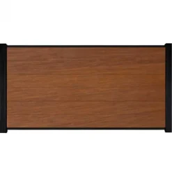 Discount C-Wood Zelfbouw schutting hardhout Mix & Match Bamboe - zwart alu accessoires (180 x 90 cm)