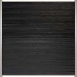 C-Wood Zelfbouw schutting composiet Rhombus Double zwart - blank alu accessoires (180 x 180 cm)