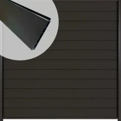 Sale C-Wood Zelfbouw schutting composiet Mix & Match antraciet - antraciet alu accessoires (180 x 180 cm)