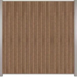 Online C-Wood Zelfbouw schutting verticaal Rhombus Triple bruin gevlamd - blank alu accessoires (170 x 180 cm)