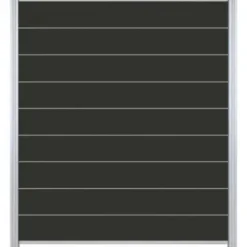 Online C-Wood Zelfbouw schutting composiet Modular antraciet - blank alu accessoires (180 x 200 cm)