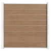 Hot C-Wood Zelfbouw schutting composiet Modular teak - wit alu accessoires (180 x 180 cm)