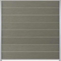 Hot C-Wood Zelfbouw schutting composiet Modular co-ex grijs - blank alu accessoires (180 x 180 cm)