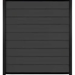 Discount C-Wood Zelfbouw schutting composiet Modular antraciet - zwart alu accessoires (180 x 200 cm)