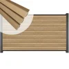 C-Wood Zelfbouw schutting composiet Rhombus Triple teak - antraciet alu accessoires (180 x 90 cm)