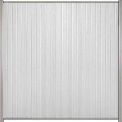 New C-Wood Zelfbouw schutting verticaal Rhombus Double wit - blank alu accessoires (170 x 180 cm)