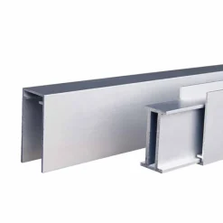 C-Wood Zelfbouw schutting verticaal Rhombus Double zwart - blank alu accessoires (170 x 180 cm)