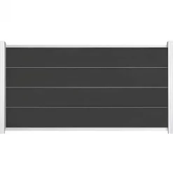 Sale C-Wood Zelfbouw schutting composiet Modular antraciet - wit alu accessoires (180 x 97 cm)