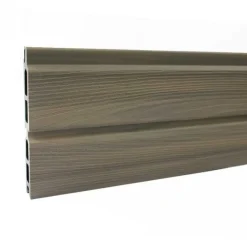 Discount C-Wood Zelfbouw schutting verticaal Rhombus Double grijs - wit alu accessoires (170 x 180 cm)