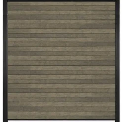 Discount C-Wood Zelfbouw schutting composiet Rhombus Double grijs - zwart alu accessoires (180 x 200 cm)