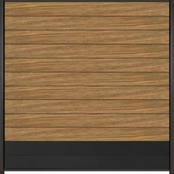 Discount C-Wood Zelfbouw schutting hardhout Mix & Match Thermo Fraké / antraciet - antraciet alu accessoires (180 x 180 cm)