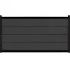 New C-Wood Zelfbouw schutting composiet Modular antraciet - zwart alu accessoires (180 x 97 cm)