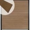 Clearance C-Wood Zelfbouw schutting composiet Mix & Match bruinvlam - zwart alu accessoires (180 x 200 cm)