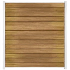 Best C-Wood Zelfbouw schutting hardhout Mix & Match Ipé - wit alu accessoires (180 x 200 cm)