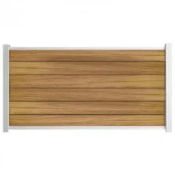 Discount C-Wood Zelfbouw schutting hardhout Mix & Match Ipé - wit alu accessoires (180 x 90 cm)
