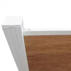 Discount C-Wood Zelfbouw schutting hardhout Mix & Match Thermo Fraké - wit alu accessoires (180 x 90 cm)