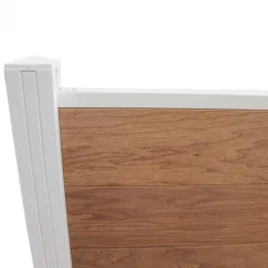 Discount C-Wood Zelfbouw schutting hardhout Mix & Match Thermo Fraké - wit alu accessoires (180 x 90 cm)