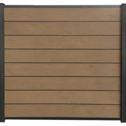 Clearance C-Wood Zelfbouw schutting composiet Modular bruin gevlamd - antraciet alu accessoires (180 x 180 cm)