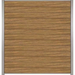 Hot C-Wood Zelfbouw schutting hardhout Mix & Match Thermo Fraké - blank alu accessoires (180 x 200 cm)