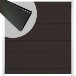 Online C-Wood Zelfbouw schutting composiet Mix & Match antraciet - wit alu accessoires (180 x 200 cm)