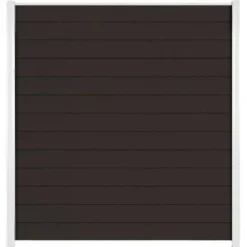 Online C-Wood Zelfbouw schutting composiet Mix & Match antraciet - wit alu accessoires (180 x 200 cm)