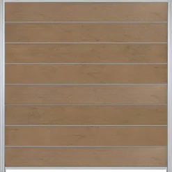 C-Wood Zelfbouw schutting composiet Modular bruin gevlamd - blank alu accessoires (180 x 180 cm)