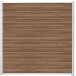 Online C-Wood Zelfbouw schutting composiet Rhombus Triple bruin gevlamd - blank alu accessoires (180 x 200 cm)