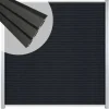 Online C-Wood Zelfbouw schutting composiet Rhombus Triple antraciet - blank alu accessoires (180 x 200 cm)