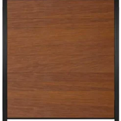 C-Wood Zelfbouw schutting hardhout Mix & Match Bamboe - zwart alu accessoires (180 x 200 cm)