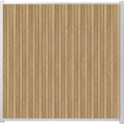 C-Wood Zelfbouw schutting verticaal Rhombus Triple teak - wit alu accessoires (170 x 180 cm)