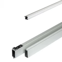 Hot C-Wood Zelfbouw schutting composiet Modular bruin gevlamd - wit alu accessoires (180 x 97 cm)