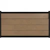 Outlet C-Wood Zelfbouw schutting composiet Modular bruin gevlamd - zwart alu accessoires (180 x 97 cm)
