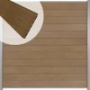 Outlet C-Wood Zelfbouw schutting composiet Mix & Match bruinvlam - blank alu accessoires (180 x 180 cm)