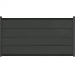 Discount C-Wood Zelfbouw schutting composiet Modular antraciet - antraciet alu accessoires (180 x 97 cm)