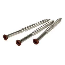 Discount Deckwise Schroeven RVS platte kop T15 - Bruinroze (100 stuks)