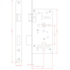 Discount HomingXL Deurbeslag voor tuindeur - Zwart - complete set met 3 sleutels