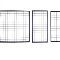 Hot C-Wood Draadscherm Bari antraciet composiet kader met zwart draad