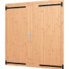 Online TrendHout Dubbele deur met kozijn - 1760 x 1950 mm