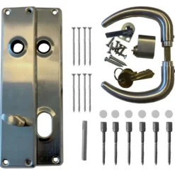 Online Plus Danmark Dubbele dichte deur incl. kozijn en beslag - Rechtsdraaiend - Onbehandeld - 151,2 x 187,8 cm