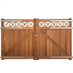 Elephant Dubbele poort hardhout bankirai Belmonte met trellis incl. beslag (300 x 180 cm)