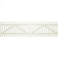 Clearance Plus Danmark Dubbele poort vuren - Retro rechte poorten wit (300 x 80 cm)