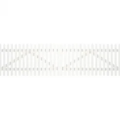 Clearance Plus Danmark Dubbele poort vuren - Skagen Lux recht wit (300 x 80 cm)