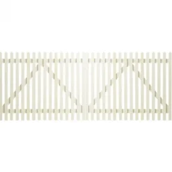 Clearance Plus Danmark Dubbele poort vuren - Skagen Lux recht wit (300 x 120 cm)