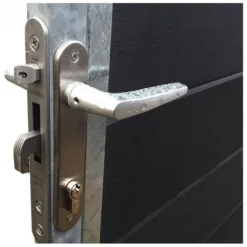 Clearance Plus Danmark Dubbele tuindeur composiet Futura antraciet in stalen frame links (213 x 180 cm)