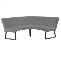 Clearance HomingXL Eetkamerbank - Amsterdam - stof Element cementgrijs 23 - geschikt voor tafel 130 cm