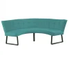 Discount HomingXL Eetkamerbank - Amsterdam - stof Element turquoise 15 - geschikt voor tafel 130 cm