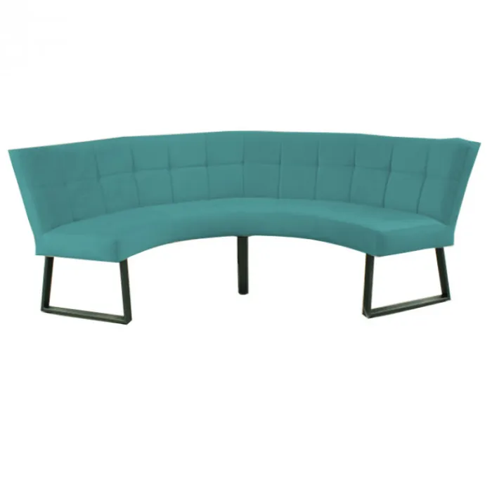 Discount HomingXL Eetkamerbank - Amsterdam - stof Element turquoise 15 - geschikt voor tafel 130 cm